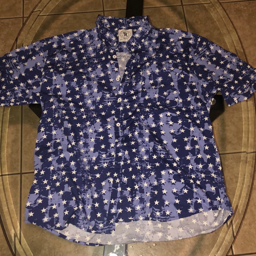 Men’s Street Rule star button up shirt